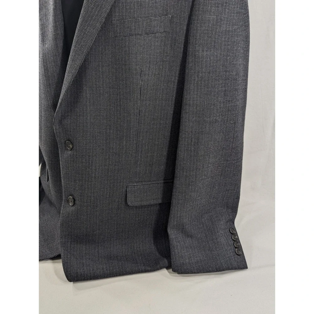 Chaps Ralph Lauren Blazer Suit‎ Jacket Soft Wool Birdseye Blue 48L *Small Hole